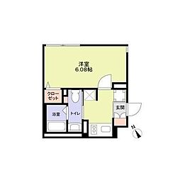 ザ・レジデンス市谷台町 1Kの間取図画像