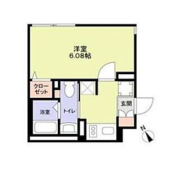 ザ・レジデンス市谷台町 1Kの間取図画像