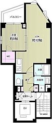 GLANZ秋葉原レジデンス 1LDKの間取図画像