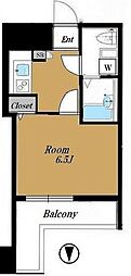 グランド・ガーラ西麻布 1Kの間取図画像