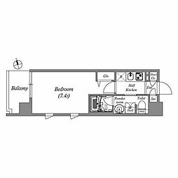 Dimus品川南大井2 1Kの間取図画像