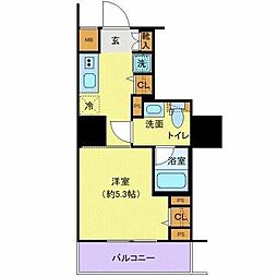 プレール・ドゥーク戸越銀座通り 1Kの間取図画像
