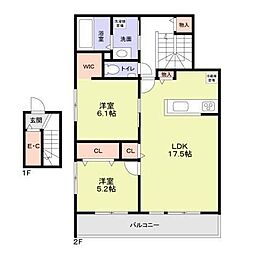TREETOPS代々木 2LDKの間取図画像
