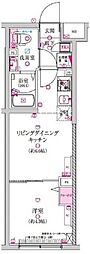 ラフィスタ豪徳寺 1DKの間取図画像