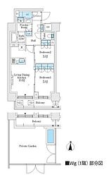 J.GRANCourt品川西大井EAST 2LDKの間取図画像