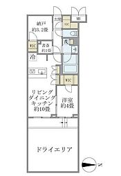 ラペルラ自由が丘2 1SLDKの間取図画像