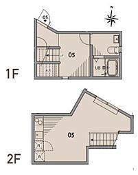 中野薫木荘 1LDKの間取図画像