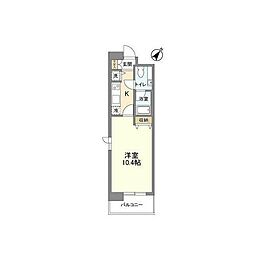 ヴィエント中目黒 1Kの間取図画像