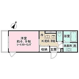 ニドラルゴ 1Kの間取図画像