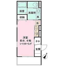 ニドラルゴ ワンルームの間取図画像