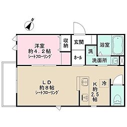 ニドラルゴ 1LDKの間取図画像