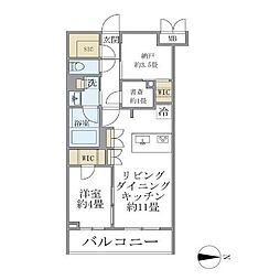 ラペルラ自由が丘2 1SLDKの間取図画像