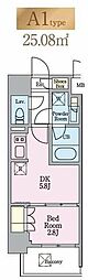 LIVIOMAISON木場 1DKの間取図画像