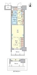 RJRプレシア千鳥 1LDKの間取図画像