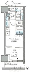 パークアクシス品川天王洲アイル 1DKの間取図画像