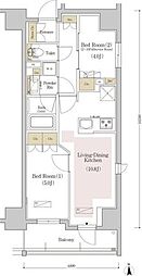 アーバネックス銀座東3 1SLDKの間取図画像