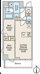 クレアティフ本所吾妻橋 2LDKの間取図画像
