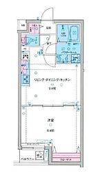 MAXIV亀戸水神ジェノヴィアスカイガーデン 1LDKの間取図画像