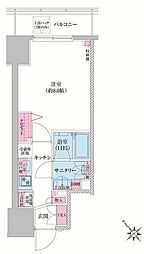 RESIDIA荻窪3 1Kの間取図画像