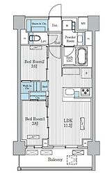 Terra蚕糸の森 2LDKの間取図画像