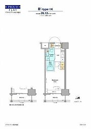 プラウドフラット西早稲田 1Kの間取図画像