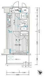 ヴェルトウォーターフロント 1Kの間取図画像