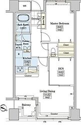 レジディアタワー上池袋タワーサイド 1SLDKの間取図画像
