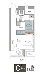 フラッツ東陽 ワンルームの間取図画像