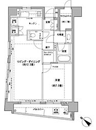 CRESIDENCE日本橋浜町 1LDKの間取図画像