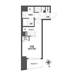 GRANDPASEO市谷甲良町 1Kの間取図画像