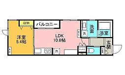 駒沢公園テラス 1LDKの間取図画像