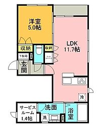 駒沢公園テラス 1SLDKの間取図画像