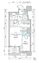 パークタワー勝どきサウス 1LDKの間取図画像