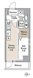 グランカーサ住吉II 1DKの間取図画像