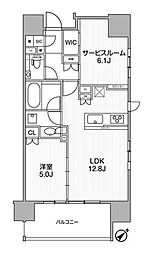 ディームス渋谷本町 1SLDKの間取図画像