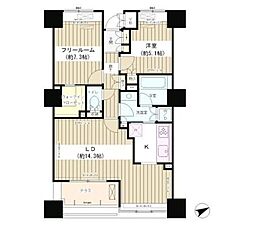 エンブレムコート明石町 1LDKの間取図画像