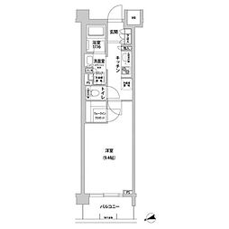 コンフォリア目黒青葉台 1Kの間取図画像