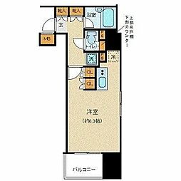 プレール・ドゥーク八丁堀 1Kの間取図画像