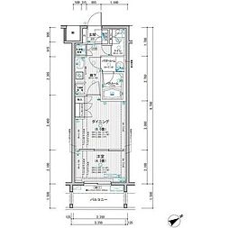 ミリアレジデンス東池袋 1DKの間取図画像