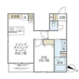 ザ 品川イーストレジデンス 1LDKの間取図画像