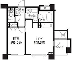クリオ渋谷ラモード 1LDKの間取図画像