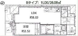 ガーデンサヴィス木場(Garden Xavis木場) 1LDKの間取図画像