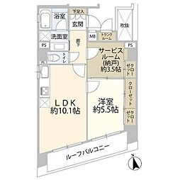 コンテ東中野 1SLDKの間取図画像