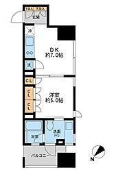 プロスペクトKALON三ノ輪 1DKの間取図画像