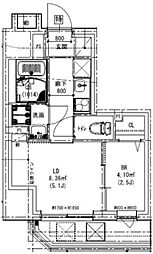 GENOVIA浅草VIII 1DKの間取図画像