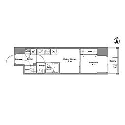 ダフィット錦糸町 1DKの間取図画像
