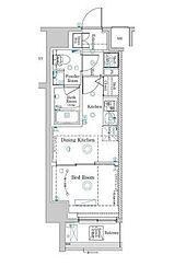 Raffistar中野本町 1DKの間取図画像