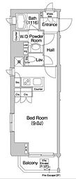 コンフォリア市谷柳町 ワンルームの間取図画像