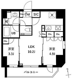 エスグランデ御徒町 2LDKの間取図画像