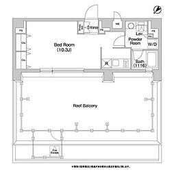 コンフォリア豊洲 1Kの間取図画像